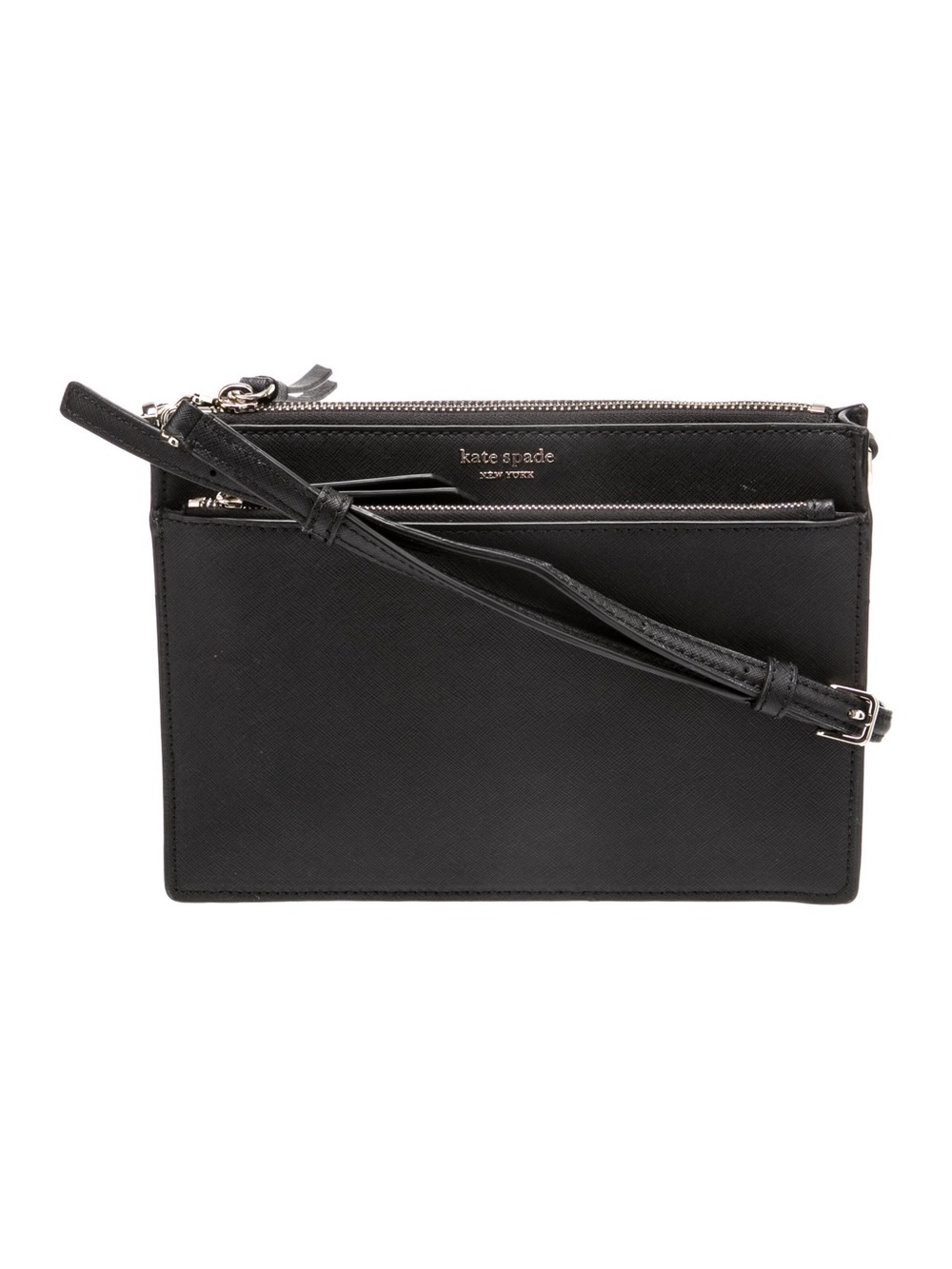 Kate Spade Cameron Zip Crossbody bag black Saffiano leather